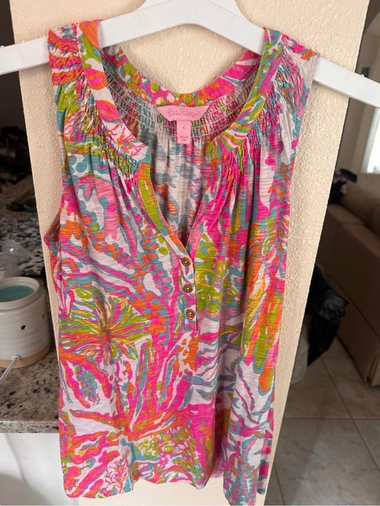 Lilly Pulitzer Tops - Lilly Pulitzer Pink Multicolor Printed Sleeveless Tank